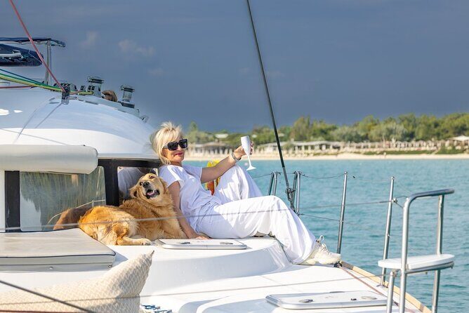Private Full Day Cruise in Corfu on Lagoon Catamaran - Kerasia Beach: Secluded Pebbles, Small Cliffs, and Super-Clear Water